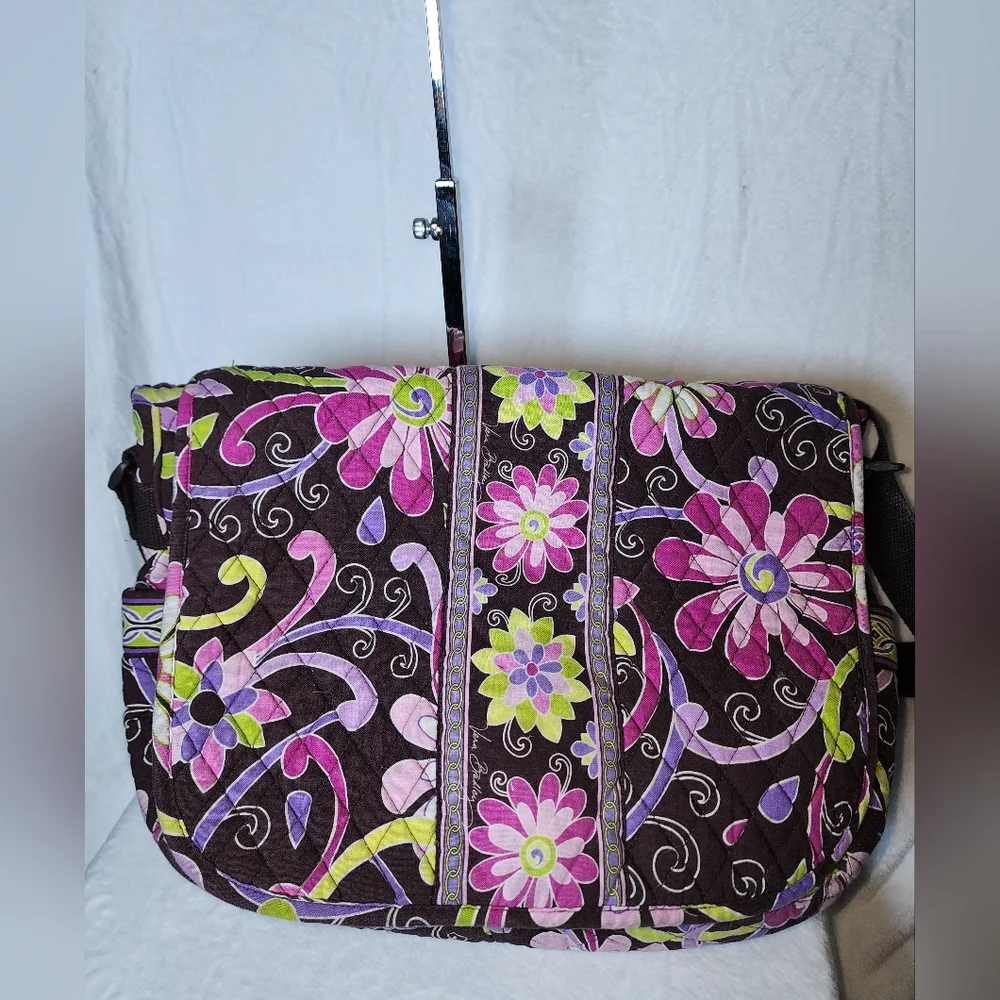 Vera Bradley Pink and Green Floral Crossbody Bag
